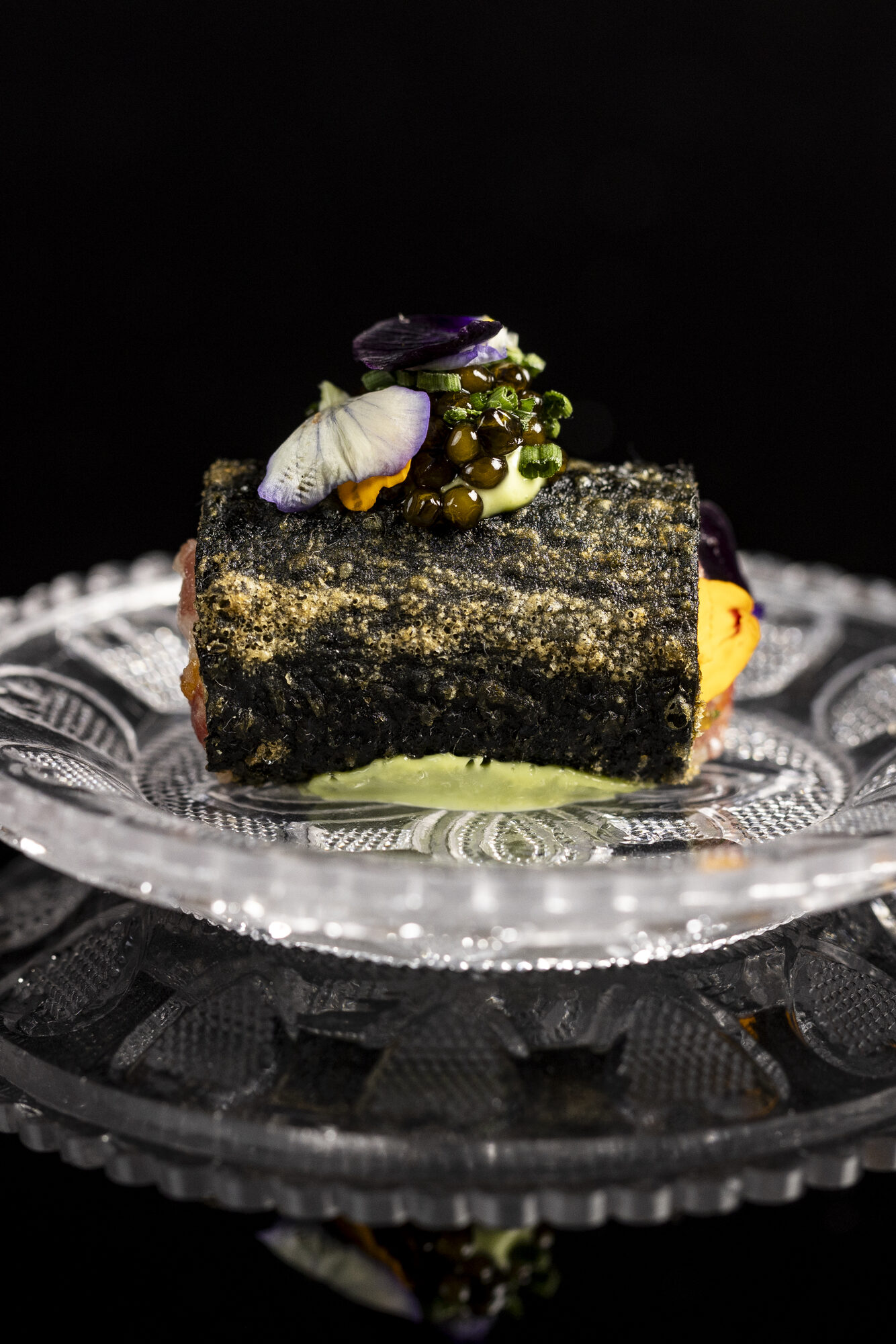 Crispy nori cigar with caviar at o ya